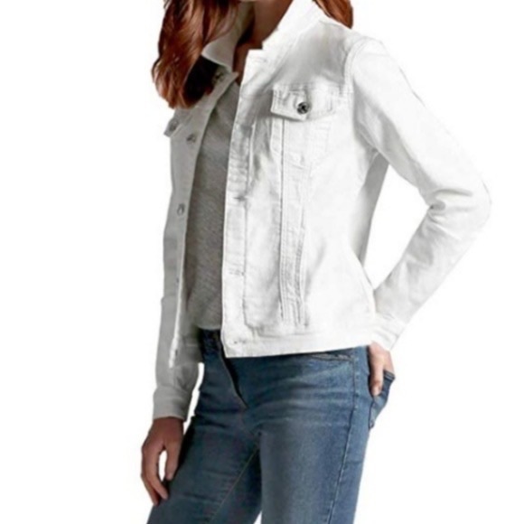 Buffalo Ladies White Knit Denim Jacket 